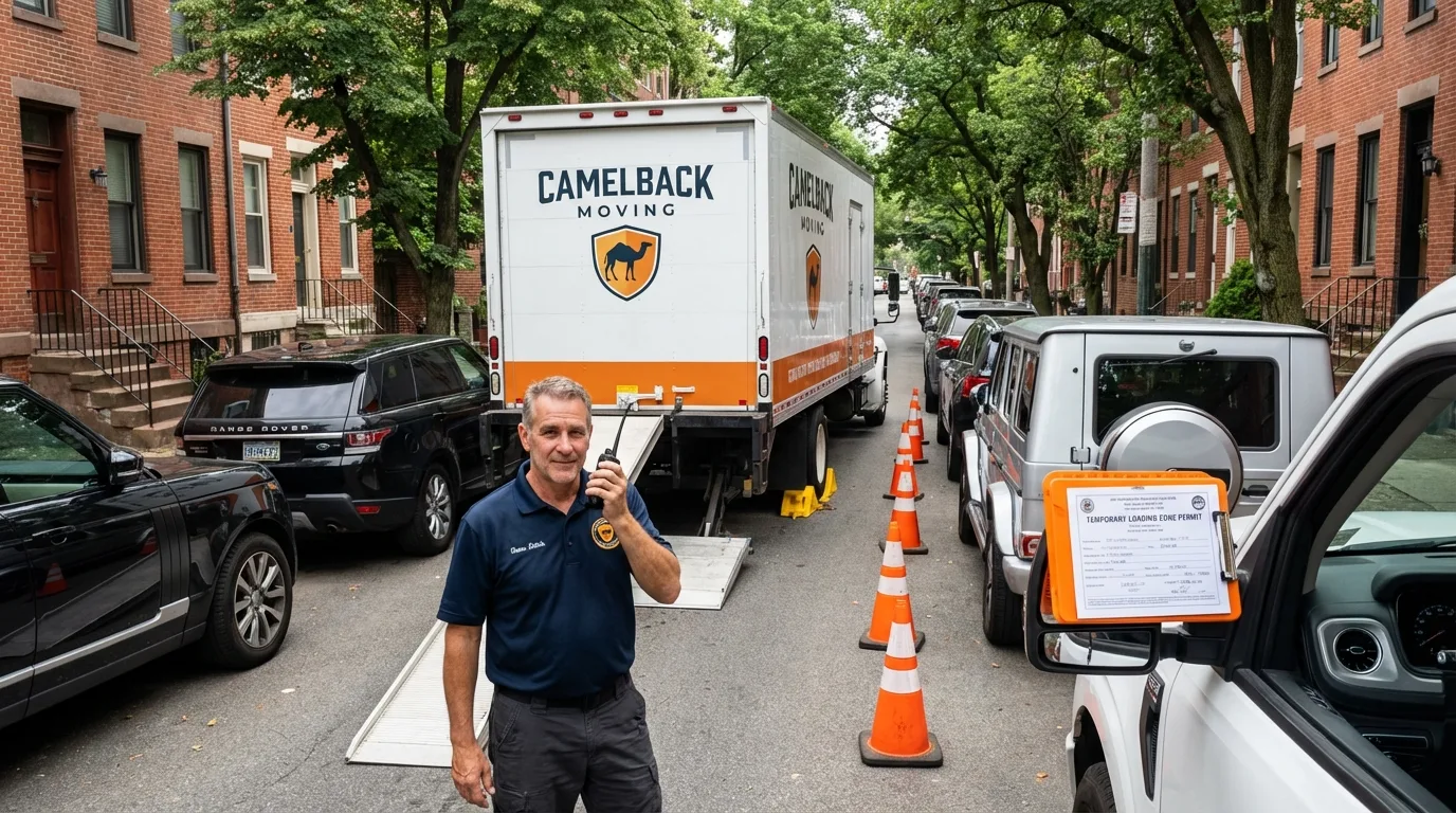 City street loading permit setup in Glenn Dale, MD