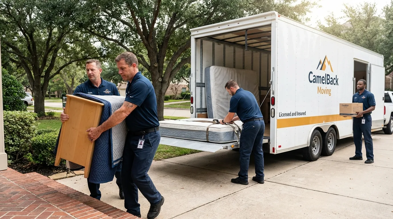 Crew loading residential truck for cross-state move from Glenn Dale, MD