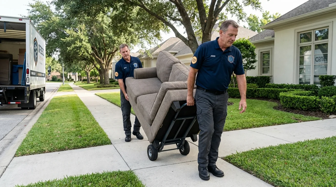 Local residential moving crew loading furniture in Glenn Dale, MD